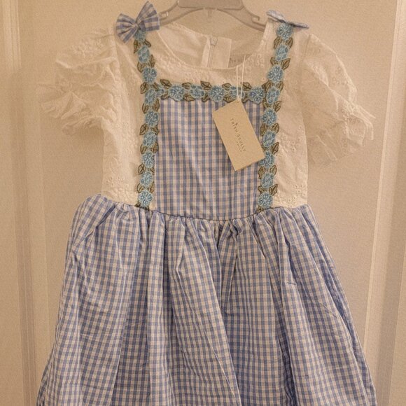 NWT - Trish Scully Dorothy Dress - Gingham & Floral - Size 7 - Picture 1 of 13